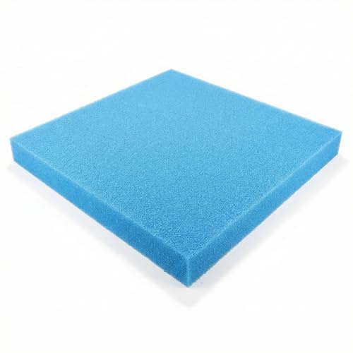 Pondlife Filterschaum blau 100x100x5 cm PPI 30 fein, Filtermatte Teich und Aquarium, zuschneidbar, zur optimalen Verwendung als Filtermedium in Teichfiltern