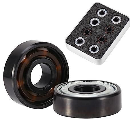 Hybrid-Kugellager, 16 Stück/Satz Inline-Skate-Hochgeschwindigkeitslager 608 mit einseitiger Abschirmung und Keramikkugeln