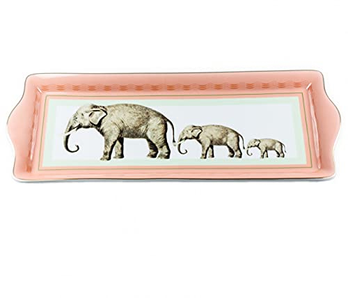 YVONNE ELLEN Vintage Style Sandwich and Cake Plates in Fine Bone China (Elephant Cake Tray)
