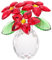 Kristall Miniatur Figur Poinsettia Kristall Glas Sammlerstück Weihnachtsstern Statue Figur Feng Shui Bonsai Glasblume Poinsettia deko für Weihnachten Zuhause Tischdeko