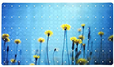 Gelbes Pusteblumen-Muster, rutschfest, Badematte, saugfähig, für Badezimmer, 40,6 x 71,1 cm