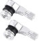 2 Stück 11,3 mm Universal Motorrad Aluminium Reifen Ventilkappen 90 Grad Silber für Winkel Adapter für Auto Ventil Winkel Adapter Auto Ventil Reifen Ventil Adapter für Motorrad