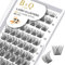 B&Q Wimpern DIY - 72 Pcs Einzelwimpern für Anfänger, Wiederverwendbar, Wimpernbüschel, Wispy, Flauschig, Einzelwimpern für Wimpernverlängerung zu Hause (XS,C-8-16MIX)