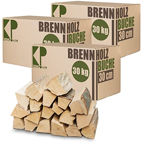 Brennholz Buche Kaminholz 30 cm Holz 90 kg Für Ofen und Kamin Kaminofen Feuerschale Grill Feuerholz Buchenholz Holzscheite Wood Kingpower