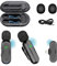 2 Packs Vincone Wireless Lavalier Lapel Microphone for iPhone iPad,Clip on Lapel Microphone Wireless for Video Recording/Interview/Live Stream,Plug-Play with Charging Case,Noise Reduction Auto-Sync