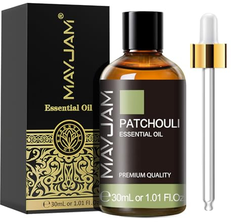 MAYJAM Aceite Esencial de Pachulí 30ml, Aceite de Pachulí para Difusor, Humidificador, Bricolaje, Hogar, Armarios