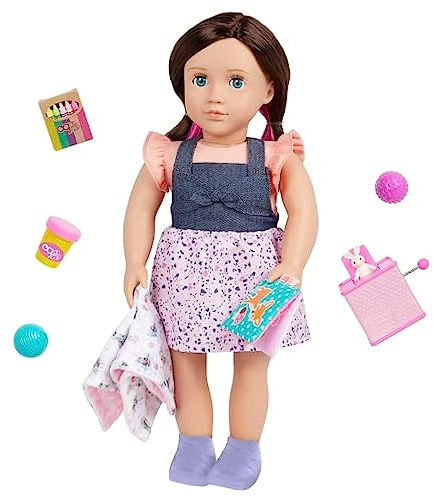 Our Generation Deluxe Babysitterin Puppe Katherine - Bewegliche 46 cm Puppe mit Kleidung und Zubehör - Hase Jack-In-The-Box - Spielzeug ab 3 Jahren