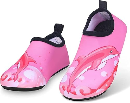 Kids Water Shoes for Boys Girls,Toddlers Swim Beach Shoes Non-Slip Quick Dry Aqua Socks Infant Soft Skin Barefoot Shoes for Swimming Pool Garden Walking Seaside Sport Yoga,Holiday Essentials for Kids