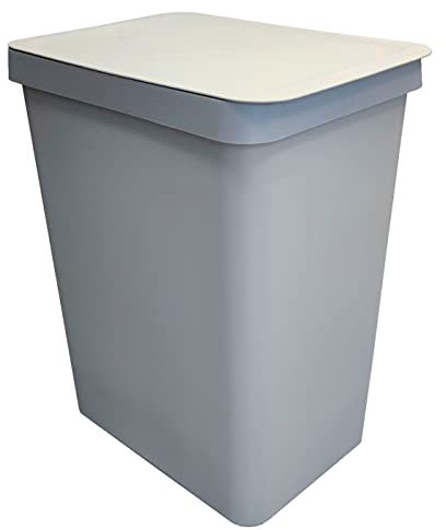 AC – Cubo de Basura NEUS – Cubo para el hogar – Plástico resistente – Ideal para el almacenamiento y orden – 28 Litros – Color Gris