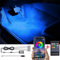 TABEN RGB Auto Fußraum Ambientebeleuchtung Kit APP-Steuerung + RF Fernbedienung, 16.7 Millionen Farben Sound Aktive Musik Sync USB Kabel Car Innenraum Fußraum Atmosphäre Licht DC 12V