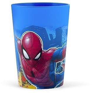 Lulabi Spiderman Verre en polypropylène, bleu, 25,5 cl