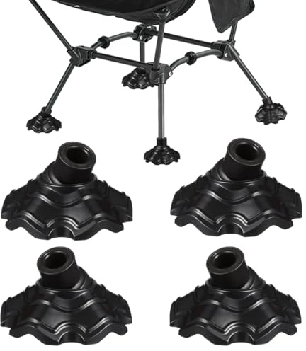 DOITOOL Campingstuhl Füße Abdeckungen 8 Stück Tischbeinschutz Für Outdoor Stuhlbeinkappen rutschfest Für Gartenmöbel Campingmöbel 2.95X2.95X3.15In