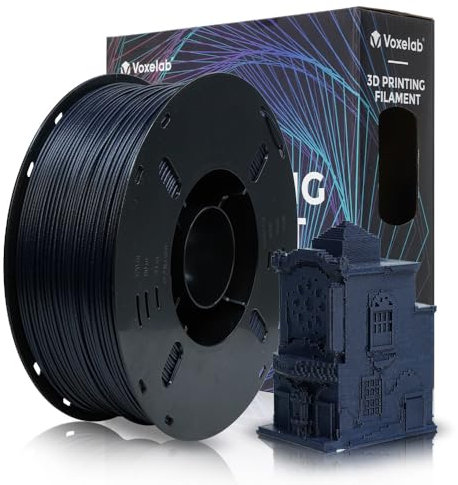 VOXELAB ASA CF Filament 1.75mm, Hochwertiges 3D Drucker Filament ASA CF, Gute Haftung für 3D Druck, Vakuumverpackung, Ordentliche Spule, Präzise Maßgenauigkeit +/- 0.02 mm,1kg (2.2lbs) Midnight Blue