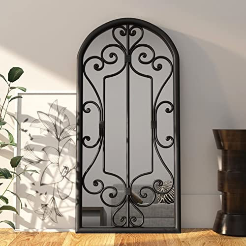 ZEYUAN Spiegel Schwarz 100x45 cm Eisen für den Innenbereich, Badspiegel, Badezimmerspiegel, Kosmetikspiegel - SPU:3093544