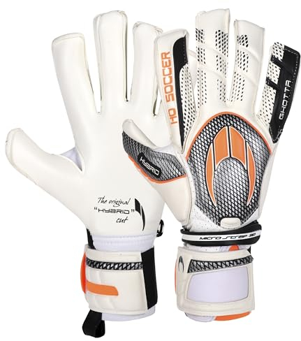 HO Soccer GHOTTA EVO2 RN Silver Legend Torwarthandschuhe, Unisex, Erwachsene, Weiß/Orange, Größe 8