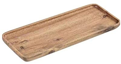 tuwiwol Assiette de Service en Bois rectangulaire Couleur Unie Remplacement décoratif Maison Restaurant café Sucre Plateau Plat Vaisselle, Couleur Claire