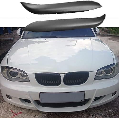 GLYGLY Scheinwerfer Augenlid Augenbrauenabdeckung für Smart Fortwo 451 2009-2014 1 Paar Scheinwerfer Abdeckungen Augenlider Trim Aufkleber Autodekoration,A-Glossy-Black