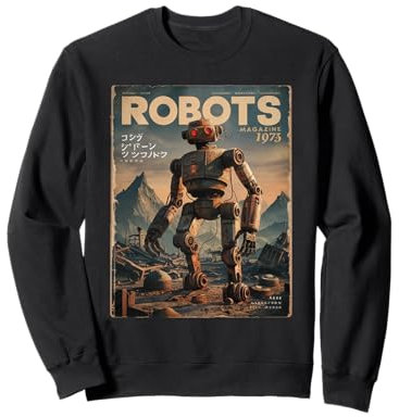 Fantasy Robot Retro Vintage 70s Magazin Graphic Japanese Sweatshirt