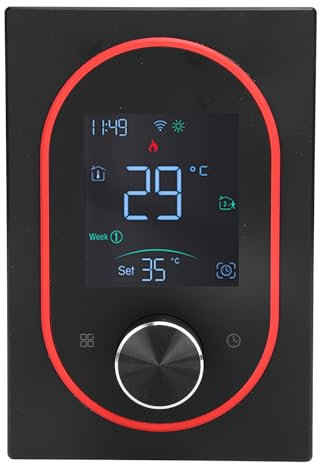 Smart-Home-Thermostat, Smart-Farbthermostat mit LCD-Touchscreen-Fernbedienung, APP, Energiesparend, AC 95 V, 240 V, Programmierbare Knopfsteuerung (Normales Modell #11)