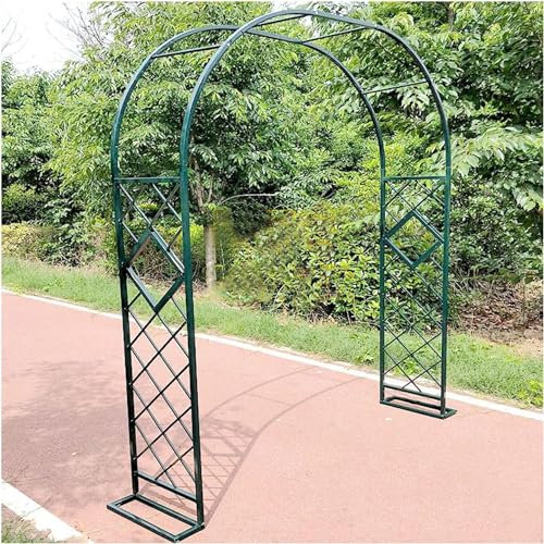 Arche de rose galvanisée robuste pour plantes grimpantes, arche de jardin vert, treillis autoportant pour rosiers, arche métallique stable (taille : 260 x 230 cm)