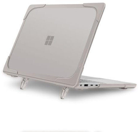 MOSISO Custodia Compatibile con Microsoft Surface Laptop Cover 13.8 Pollici 2024 Touchscreen 7a Edizione 2024 Modello di Rilascio 2036,Plastica Case Rigida Resistente con Staffa Piega,Cachi