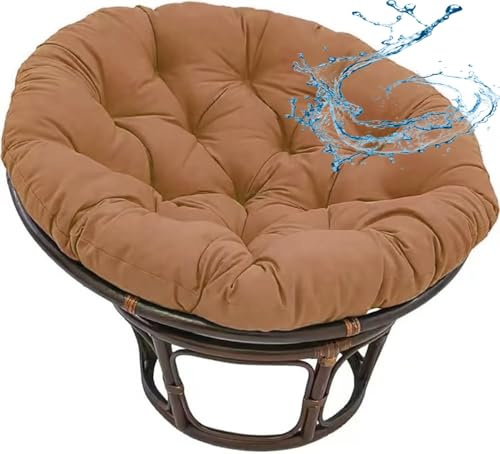 Hoowarm Rundes Papasansessel Kissen wasserdicht Sitzkissen Hängesessel Outdoor/Indoor Bodenkissen Kissen für Schwenksessel, Korbsessel Outdoor Gartenmöbel Sitzauflage Auflage(#4,180cm/70in)