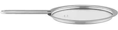 Eva Trio | Glasdeckel 13 cm | Der Stahlteil des Deckels besteht aus 90 Prozent Post-Consumer-Recycling-Edelstahl | Brushed steel