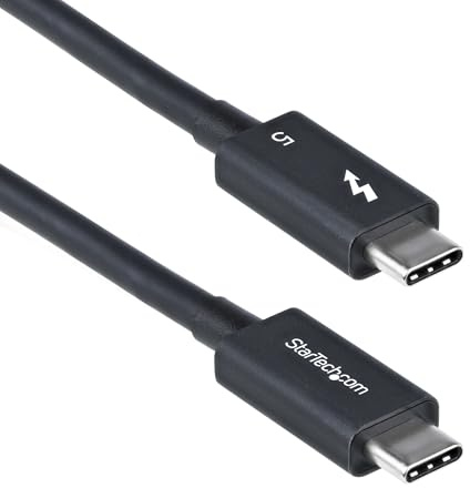 StarTech 50cm Thunderbolt 5 Kabel USB-C 80Gbps 240W PD 8K 60Hz TB4 USB4 | 120Gbps, Thunderbolt-zertifiziert, Thunderbolt 3, DisplayPort 2.1, PCIe 4.0