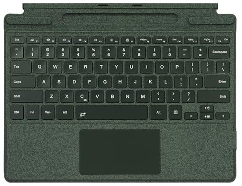 NUWONAYA Keyboard for Surface Pro 11/10/9/8/X (13inch), Portable Slim Type Cover for Surface Pro, Wireless Bluetooth Keyboard with Touchpad, Backlits,Built in Pencil Holder,Dark Green