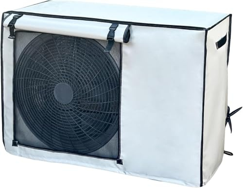 Housse Pompe a Chaleur Piscine, Bache Pompe a Chaleur Piscine Tissu Oxford 600D pour Unité Extérieure avec Maille