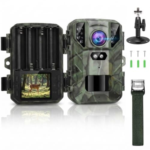 VanBangTec Mini Wildkamera 4K 50MP, Wildtierkamera mit Nachtsicht Bewegungsmelder 850 IR LEDs, 0,2s Schnelle Trigger, Wasserdicht Nachtsichtkamera, Jagdkamera für Wildbeobachtung, Speicherkarte Nicht