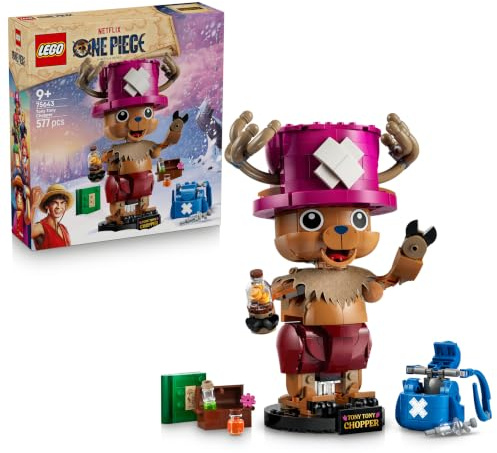 LEGO ONE PIECE Tony Tony Chopper Figure - Collectible Toy w/Accessories incl. a Rumble Ball - Cute Desk or Bedroom Decor Idea - Gift for 9+ Year Old Boys, Girls & Fans - 75643