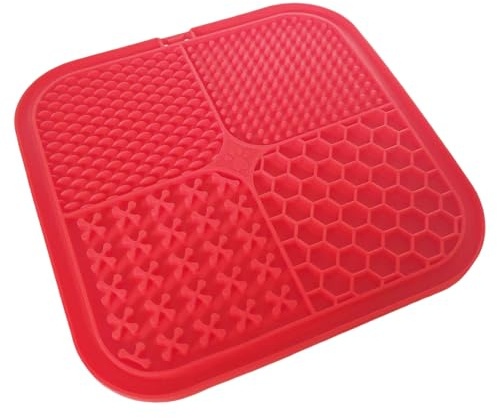 Tapis texturés pour Manger Lentement pour Animaux de Compagnie, Construction en Silicone de qualité Alimentaire, Base d ' Aspiration empêchant Les déversements Pendant Les Repas, Lavable mangeoires