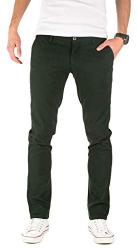 WOTEGA Herren Chinohose Pattern - Slim Fit Chino Hose Gemustert, Grün (Jet Set 195708), W32/L34