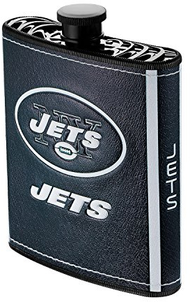 Boelter Brands NFL New York Jets Plastic Hip Flask, 7-ounce
