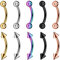 Sharplace Lot de 10 Piercing Labret Nez Sourcil Lèvre Oreille Tragus Balles & Pointe Acier Inoxydable 316L, Motif # 2-6mm