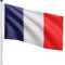 FLAGMASTER Mât de drapeau télescopique en aluminium, 6,50 m, réglable en hauteur sur 5 positions, 30 drapeaux au choix, set complet avec douille de sol, France