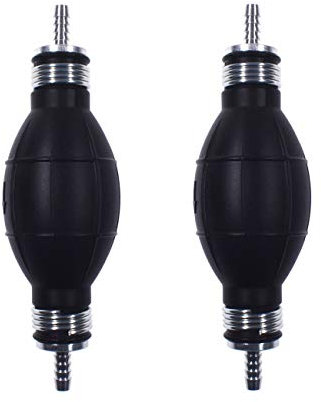 2Pcs Bulb Type Rubber Fuel Transfer Vacuum Fuel Line One Way Fuel Valve Fuel Pump Line Hose Hand Primer Gasoline Petrol Diesel Pump For Marine Boat 6mm 9001080A (1/4)