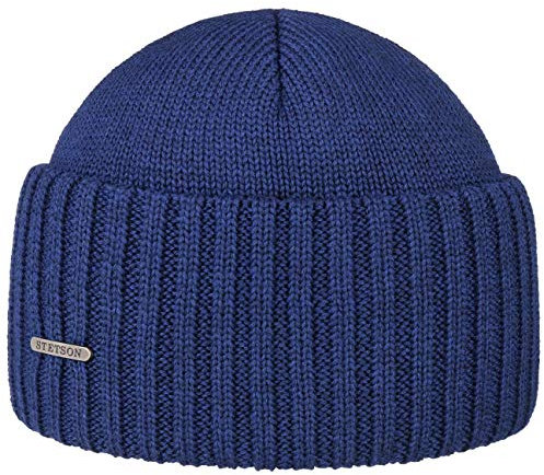 Stetson Northport Wintermütze aus Merinowolle - Mütze Made in Italy - Seemannsmütze für Damen/Herren - Wollmütze Herbst/Winter - Merinomütze Blau (22) One Size