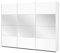 Rauch Möbel Quito Schrank Schwebetürenschrank in Weiß mit Spiegel 3-türig inklusive Zubehörpaket Basic 3 Kleiderstangen, 3 Einlegeböden BxHxT 271x210x62cm