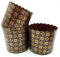 Panettone Lot de 25 moules à papier panettone ronds anti-adhésifs pour pain, motif marron, largeur 3,55 x hauteur 3,35 po par SHSH Trade Group