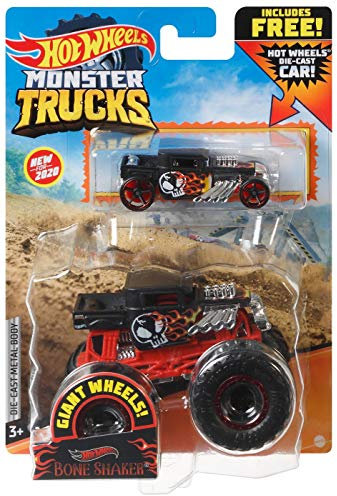 Hot Wheels Monster Trucks Knochen-Shaker im Maßstab 1:64, inklusive Hot Wheels Druckguss-Auto