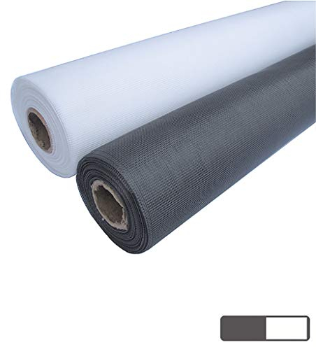 XXYANZI Maille Moustiquaire 1.5x10m, Grillage pour Moustiquaire Anti Moustique Toile en Tissu moustiquaire, pour Porte et Fenetre. - Blanc