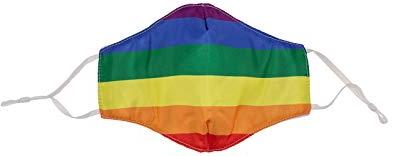 CN Community Maske Unisex Behelfsmaske Wendbar Maske Mund- und Nasenschutz Wendemaske mit Motiv (Regenbogen)