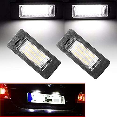 Beneges Pack of 2 Error Free Xenon White LED Number Plate Lights Compatible with BMW 1 3 5 x Series E81 E82 E90 E91 E92 E93 E60 E61 E39 X1/E84 X5/E70 X6/E71 Number Plate lighting 6322 67165646