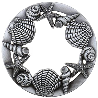 Create idea Kerzendeckel, Kerzenglas, Kerzenschirme, antikes Muschel, Seestern-Muster, Kerzenaufsätze, Deckel, Kerzenzubehör, Schattierungen Silber