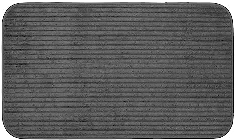 Gözze - Rutschfester Weicher Badeteppich, 100% Polyester, 70 x 120 cm - Anthrazit