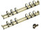 Semetall 2 x A6-Notizbuch, 6-Ringbuch-Mechanismus, lose Blätter, Binderücken, Kämme, Metallclip, Ringbuch-Ersatz-Set, Bronze