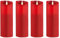 sompex 4er Set Flame LED Echtwachskerzen 23cm rot, fernbedienbar, Adventskranz