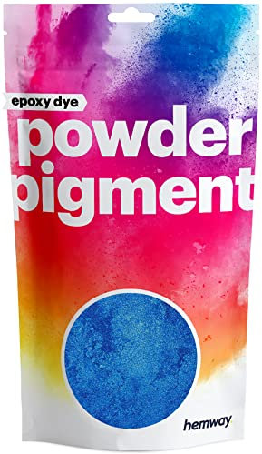 Hemway 50 g / 1.75 oz Metallic Flash Blue Dye Pigment Powder | Luxury Premium Dye for Epoxy, Resin, Polyurethane Paint, Jewellery, Table Tops & Resin Floors | Colour Enhancement | Vegan & Toxin-Free